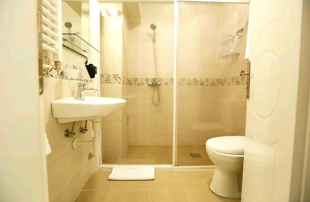 Koupelna v ubytování RoyalWings apartman Jagodina