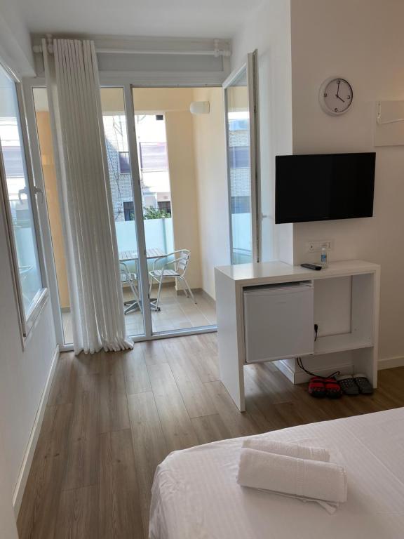 TV a/nebo společenská místnost v ubytování Aleksi rooms