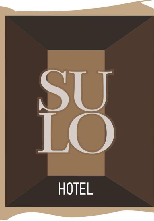 a box with the word hotel written in white at Sulo Aksai Hotel in Aksay