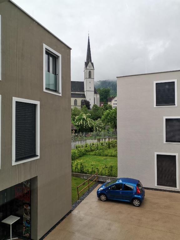 Budova, kde se aparthotel nachází