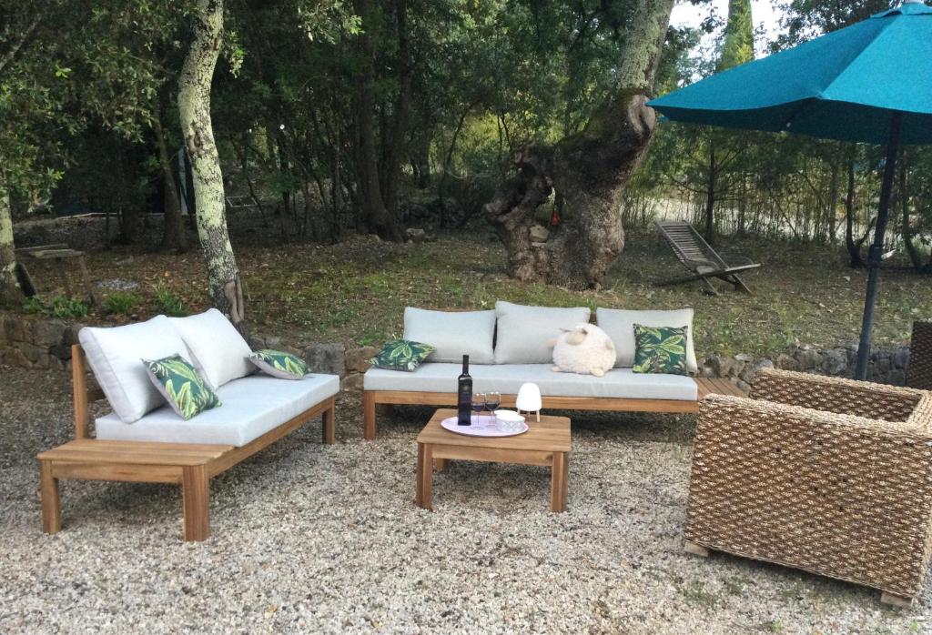 Zahrada ubytování Villa Bleucassis