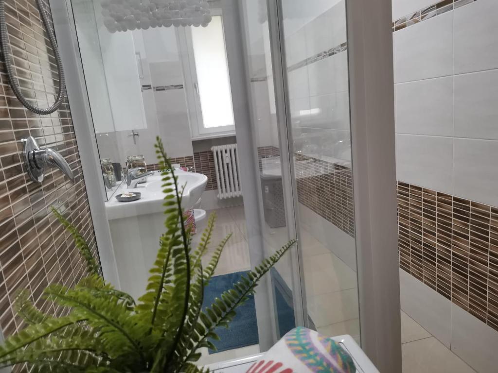 Kúpeľňa v ubytovaní Bnbook-Skyliner Train Station con due camere da letto
