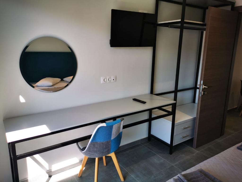 A television and/or entertainment centre at Anemona Beach apartments