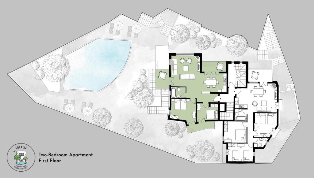 Plán poschodí v ubytovaní Villa "Thealia", 430 m2 with swimmg pool - sea view