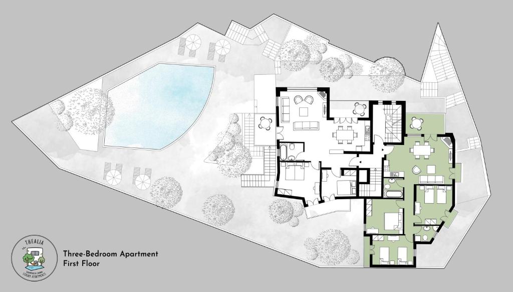 Plán poschodí v ubytovaní Villa "Thealia", 430 m2 with swimmg pool - sea view