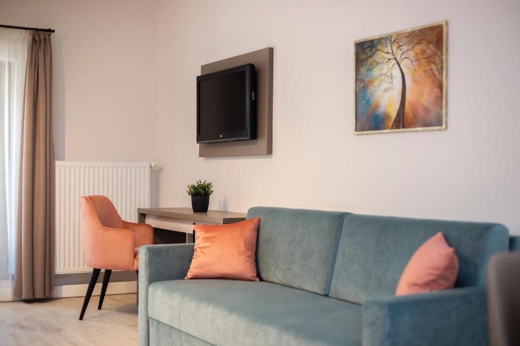 Posezení v ubytování Végvár Spa Apartman