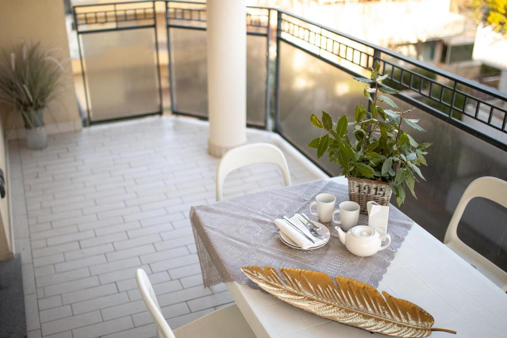 Balkón nebo terasa v ubytování D-Place Hotel & Suite
