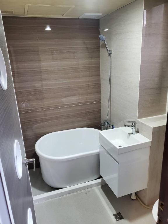 Koupelna v ubytování Sofu Hotel