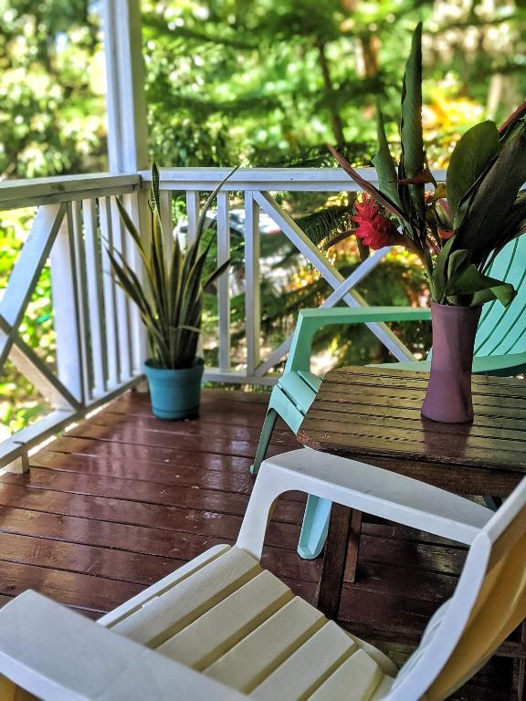 Balkón nebo terasa v ubytování Seaside Inn Roatan