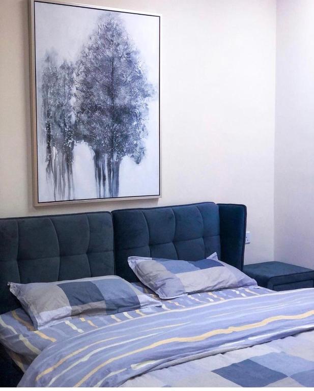 Postel nebo postele na pokoji v ubytování الجبل الاخضر Isterahat AlJabel alakhdar