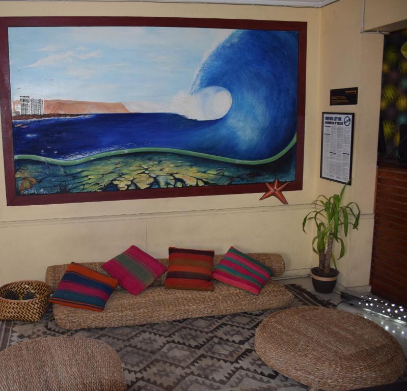 Posezení v ubytování Backpacker's Hostel Iquique