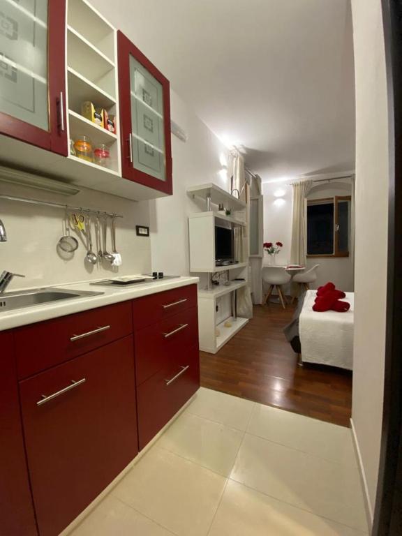 Kuchyň nebo kuchyňský kout v ubytování Apartman Torre