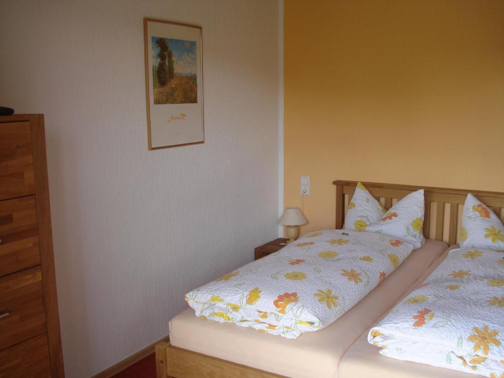 Postel nebo postele na pokoji v ubytování Pension Himmelreich