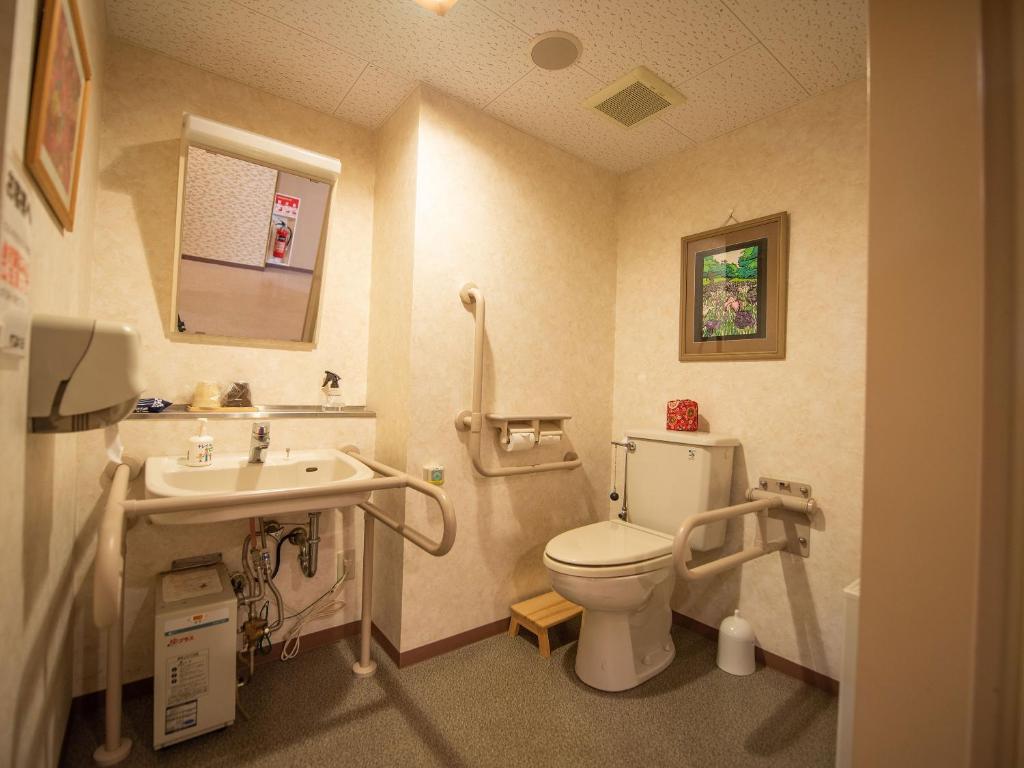 Koupelna v ubytování Ryokan Hakura