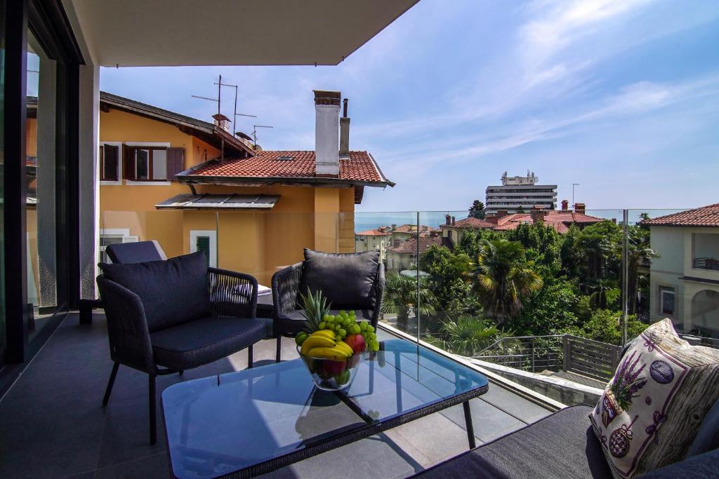 Balkón nebo terasa v ubytování VITA, Luxury Apartments Opatija