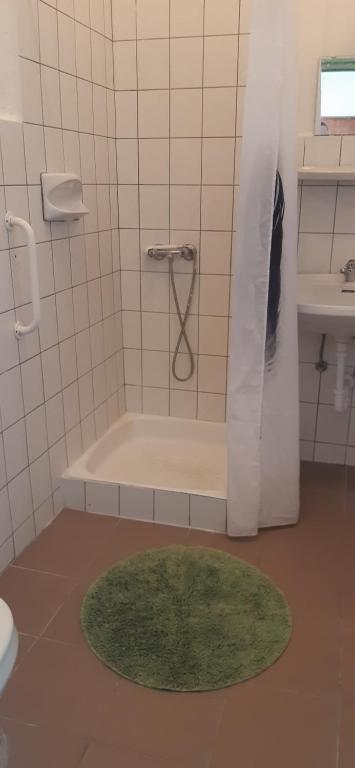 Koupelna v ubytování Aqua Hostel