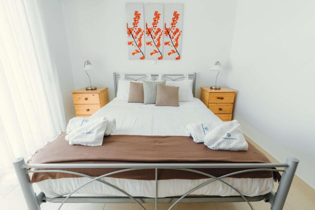 Postel nebo postele na pokoji v ubytování Gennadi Dreams Holiday Villa