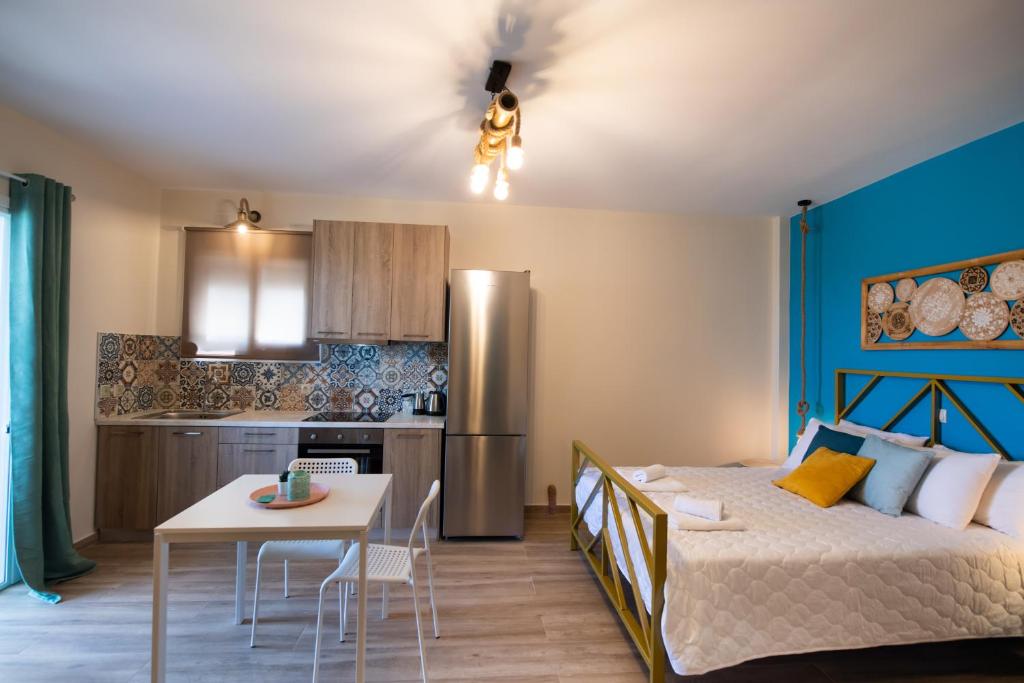 Кровать или кровати в номере Casa De Blue