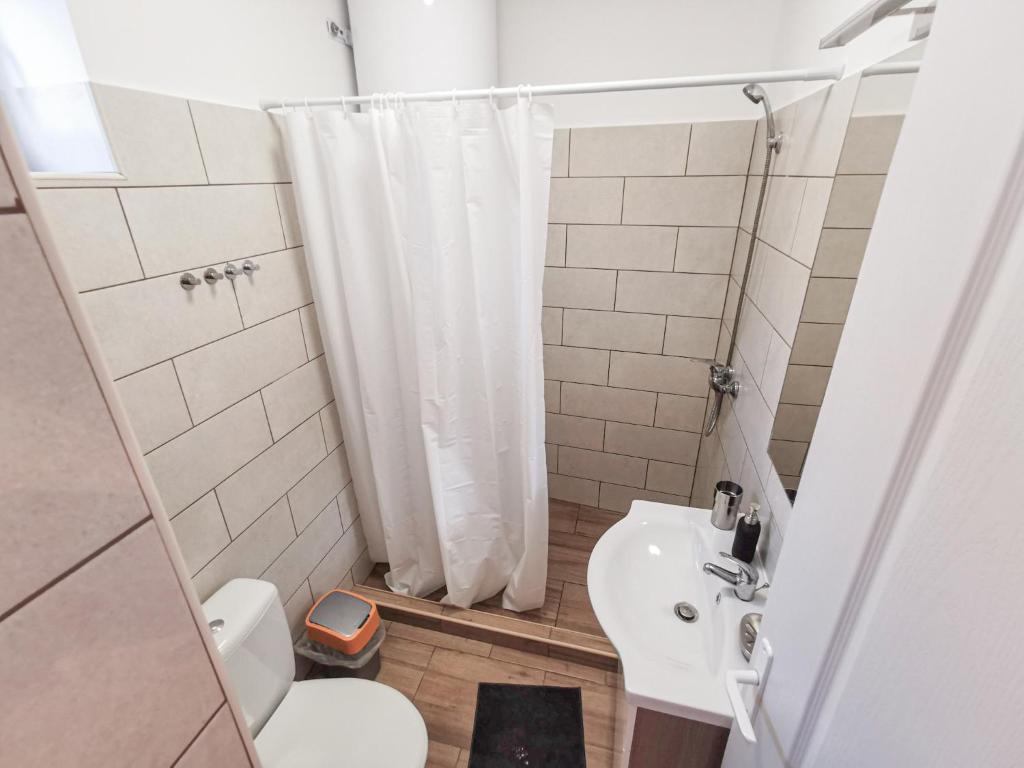 Koupelna v ubytování Greenfield Apartman