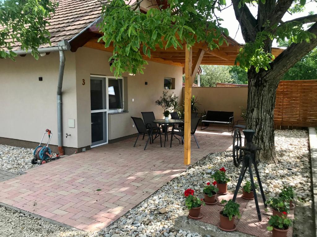 Zahrada ubytování Léna Vendégház