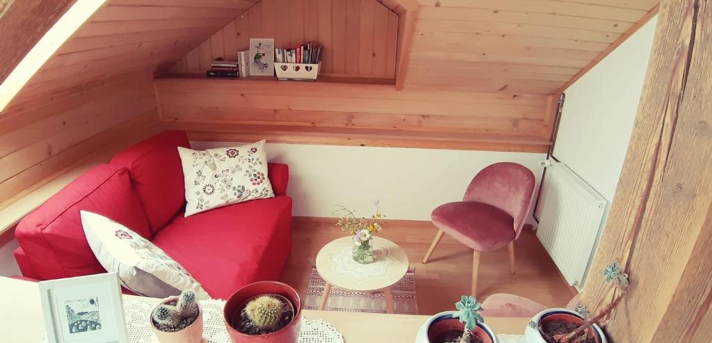 Posezení v ubytování Prenočišča Angelin hram, Tiny Apartments