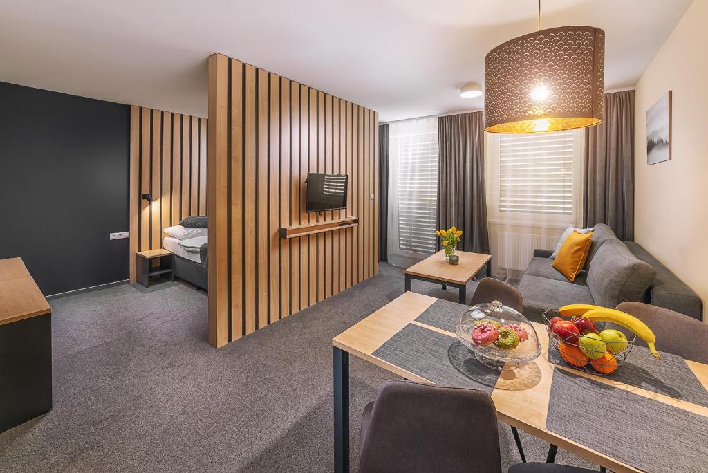 Posezení v ubytování TIMEOUT City Hotel
