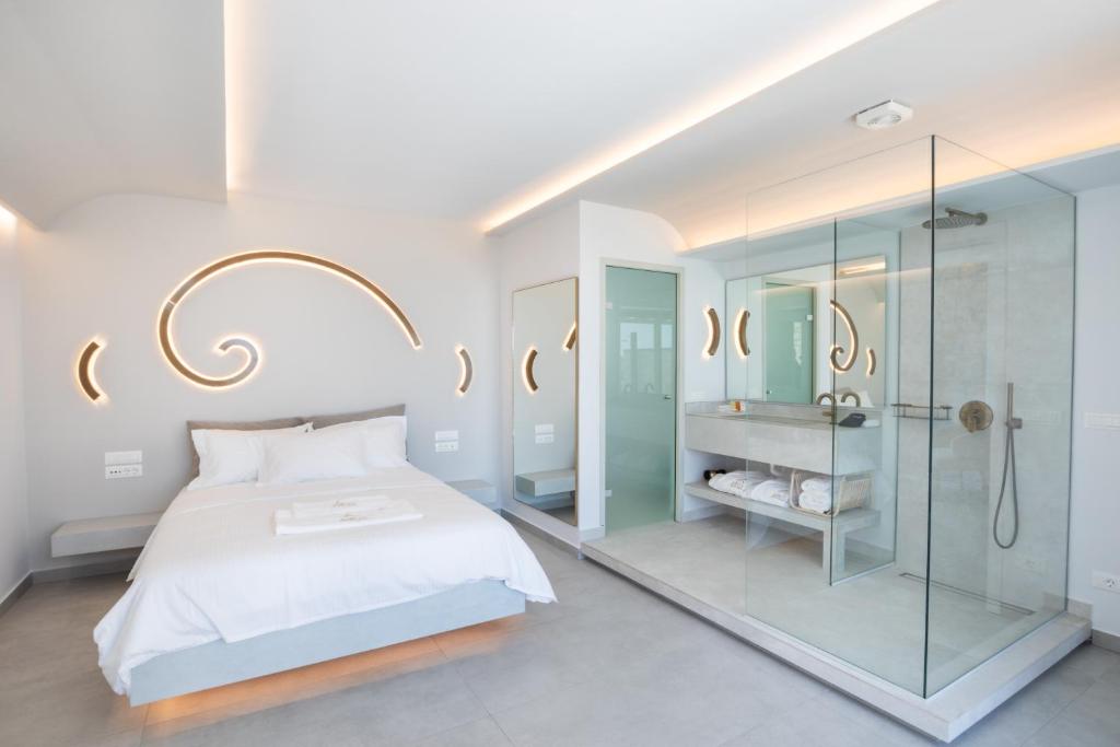 Koupelna v ubytování Aros Luxury Villas