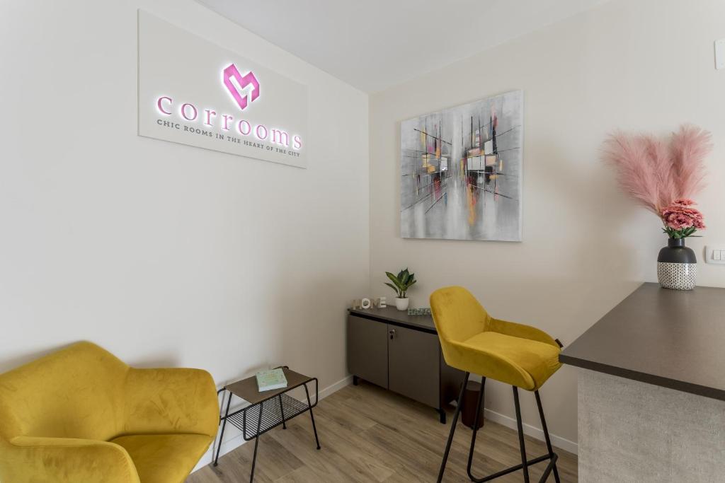 Posezení v ubytování COR ROOMS
