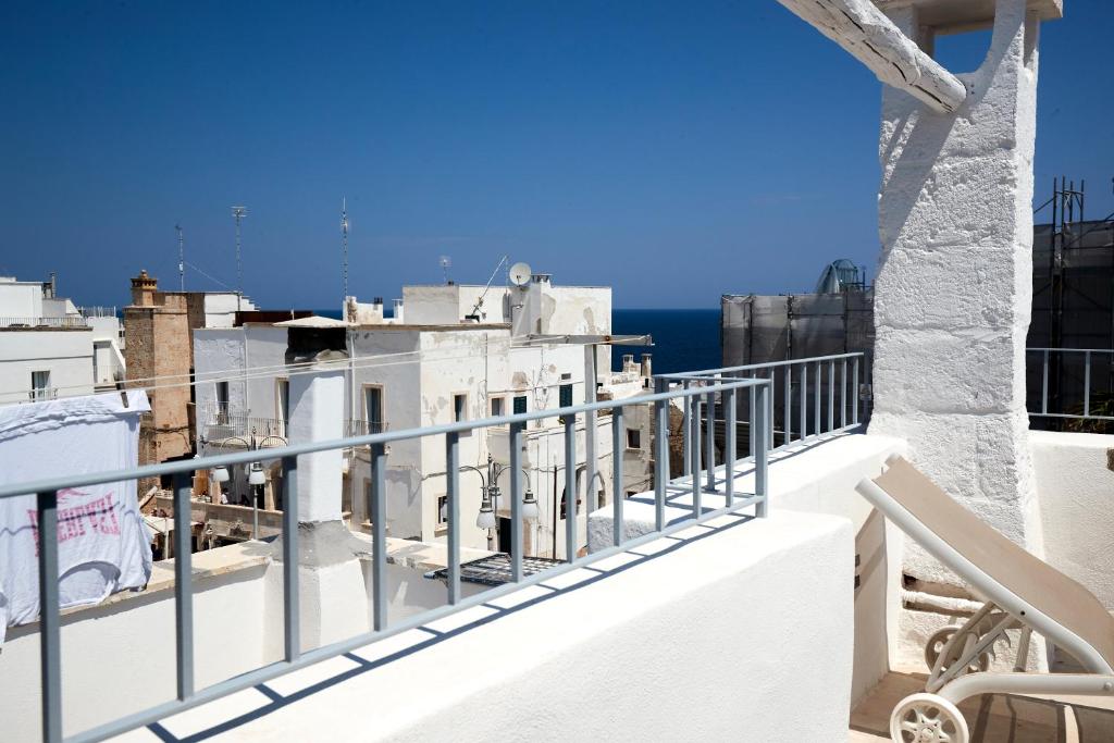 a view from the balcony of a building at Dei Serafini in Polignano a Mare