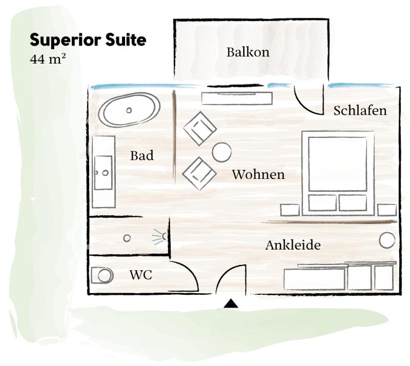 The floor plan of zelloon boutique hotel