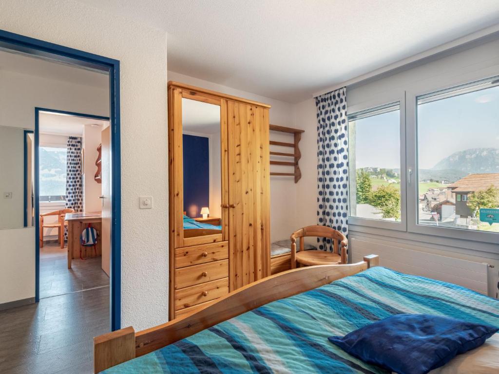 Postel nebo postele na pokoji v ubytování Apartment Treblani by Interhome