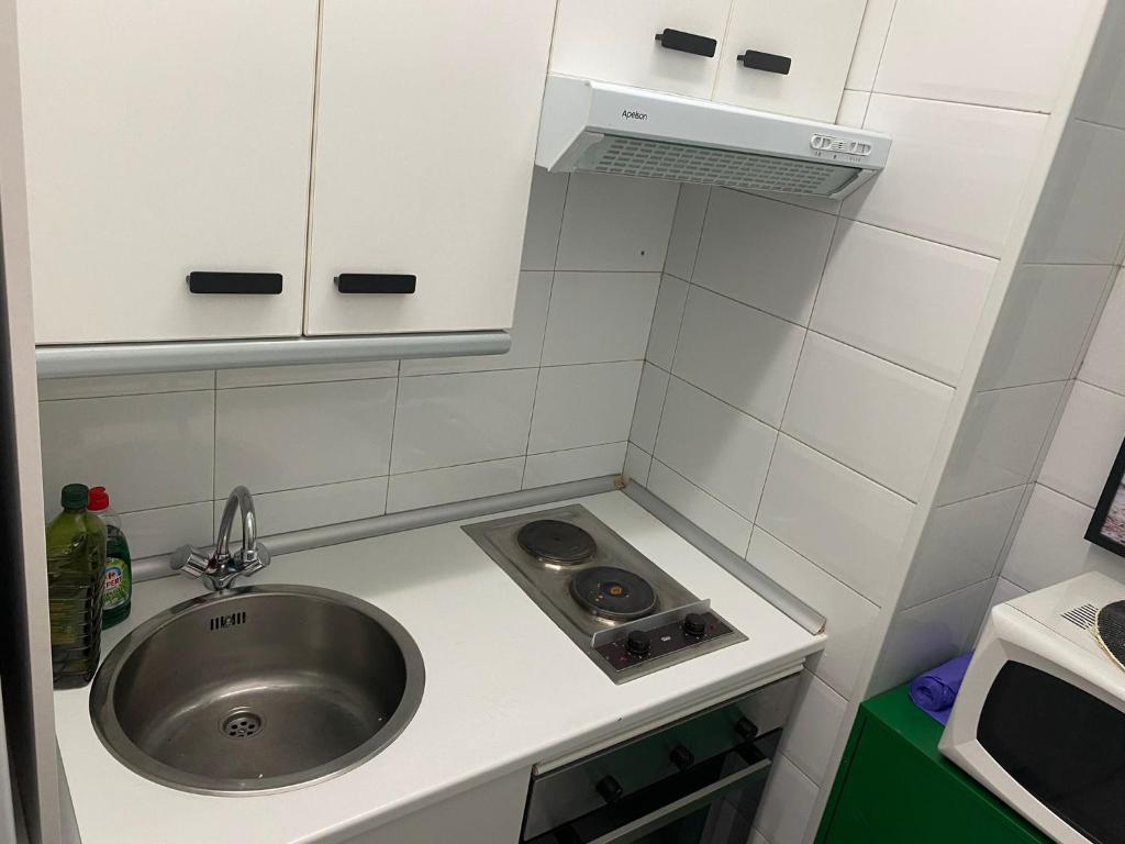 A kitchen or kitchenette at Centro Barrio Embajadores 01