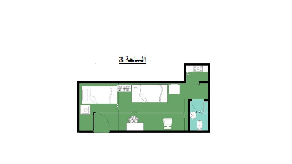 ein Grundriss eines Hauses in der Unterkunft saha3 Basement villa 114 green beach in El-Alamein