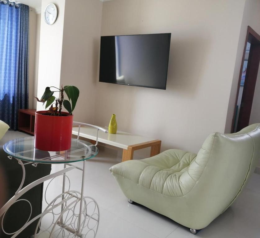 TV a/nebo společenská místnost v ubytování Hotel Andy