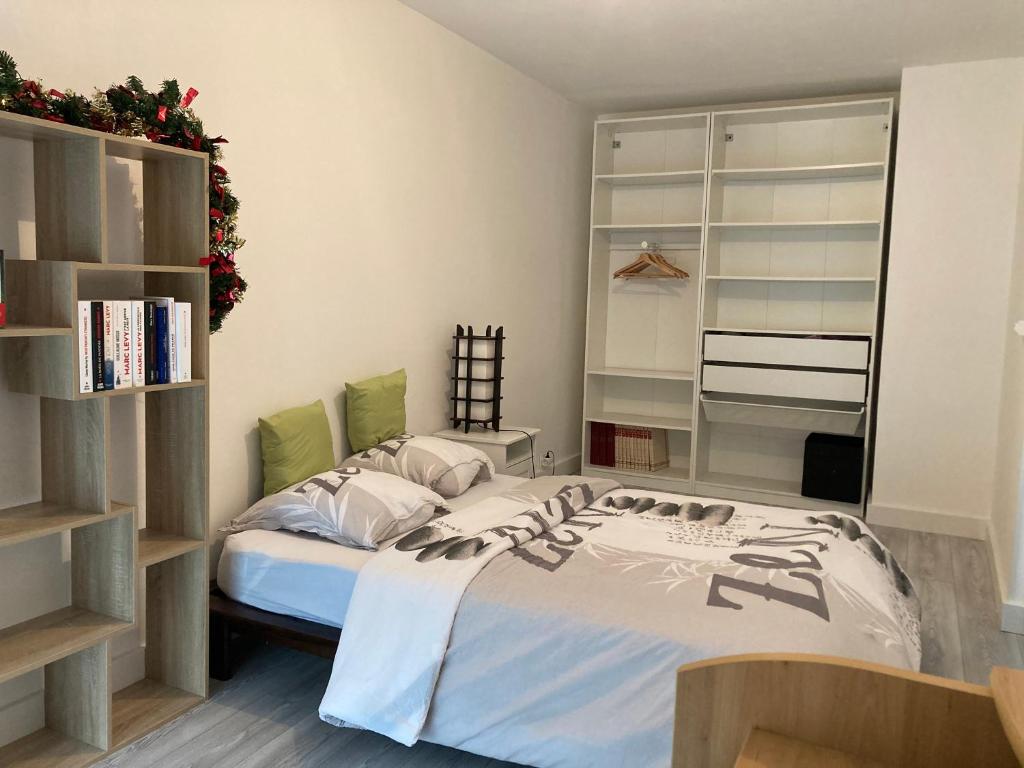 Postel nebo postele na pokoji v ubytování Chambres chez l'habitante Hermès à Blagnac