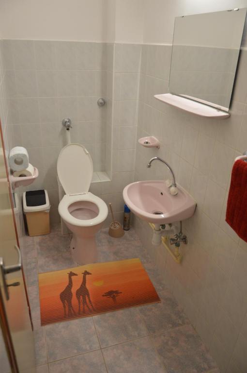 Kúpeľňa v ubytovaní Flamingo Vendégház