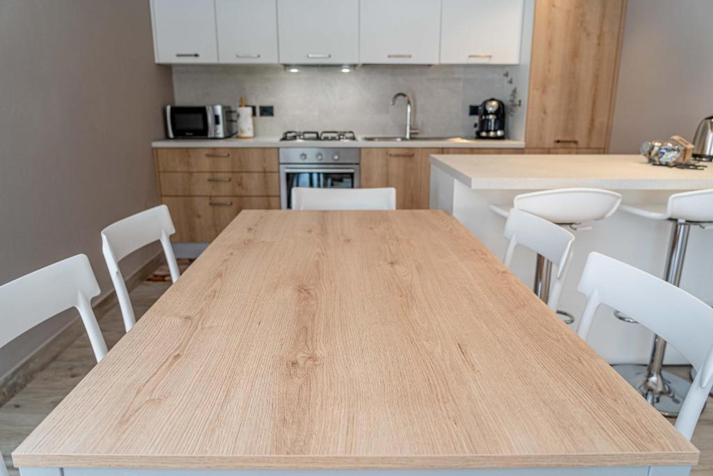 Kuchyň nebo kuchyňský kout v ubytování Blizzard apartments
