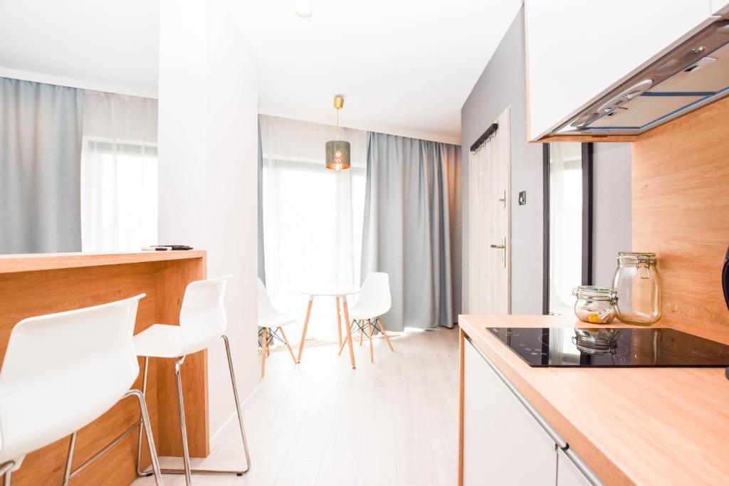Kuchyňa alebo kuchynka v ubytovaní Apartamenty nad Wisłą