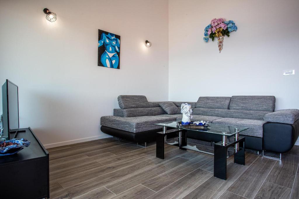 Posezení v ubytování Apartments Doris