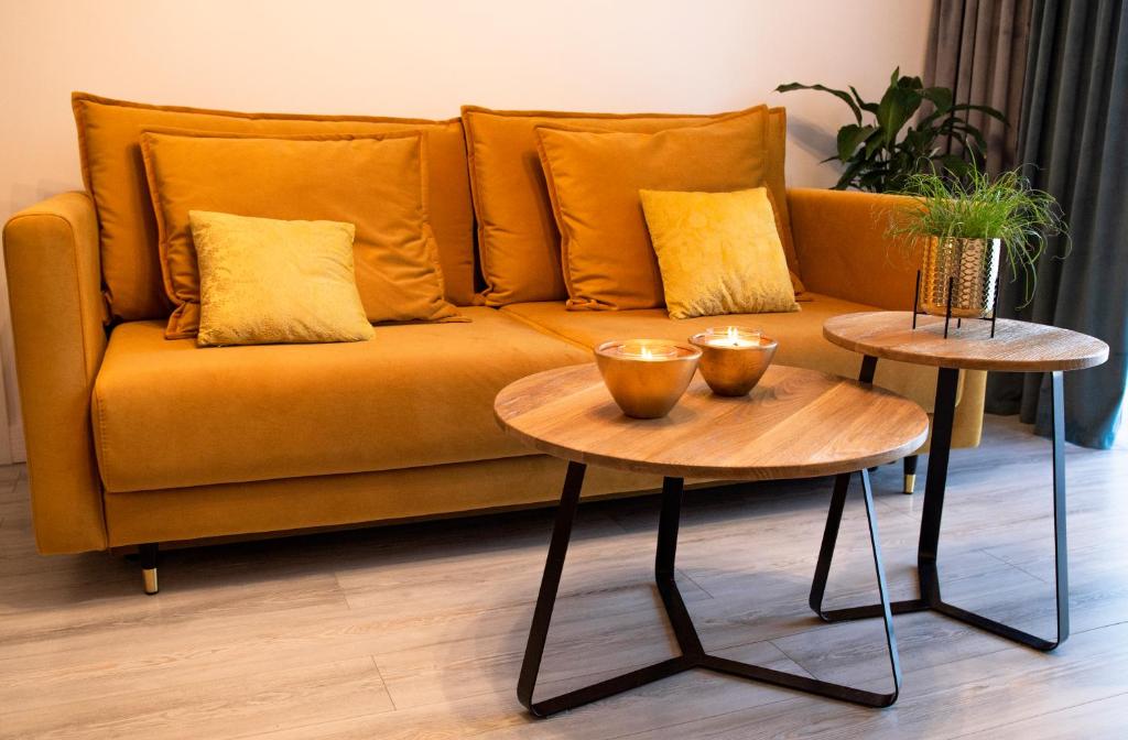 Posezení v ubytování APARTAMENT BIESZCZADY