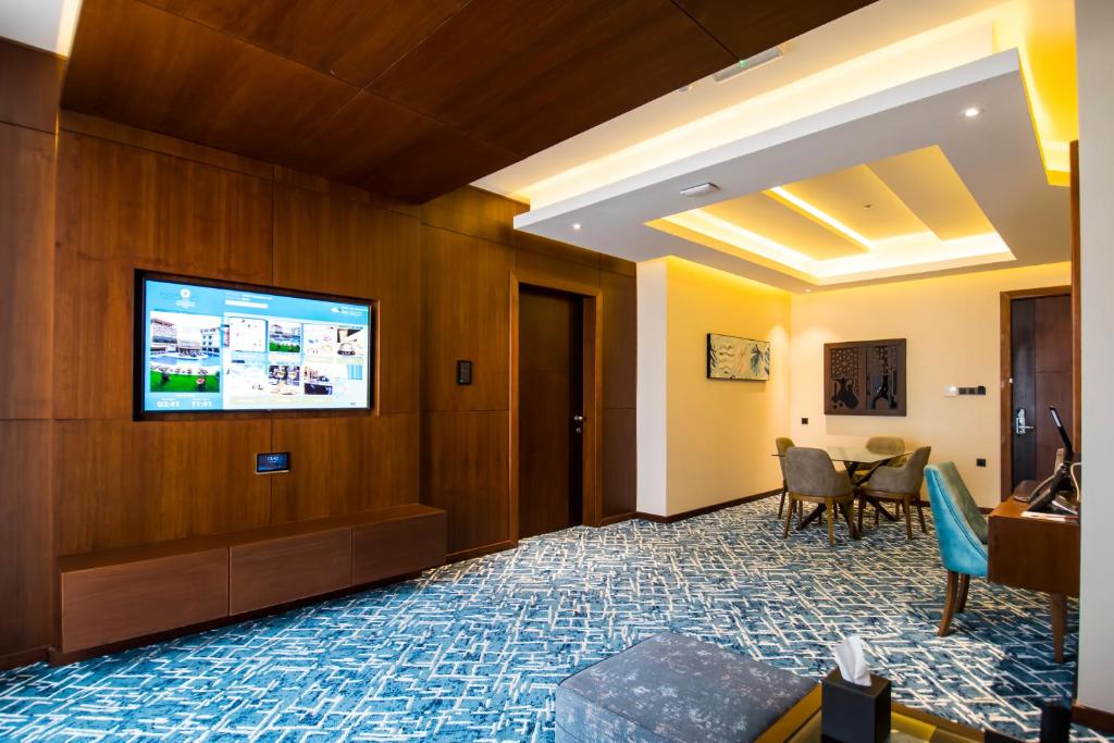 TV a/nebo společenská místnost v ubytování Belad Bont Resort