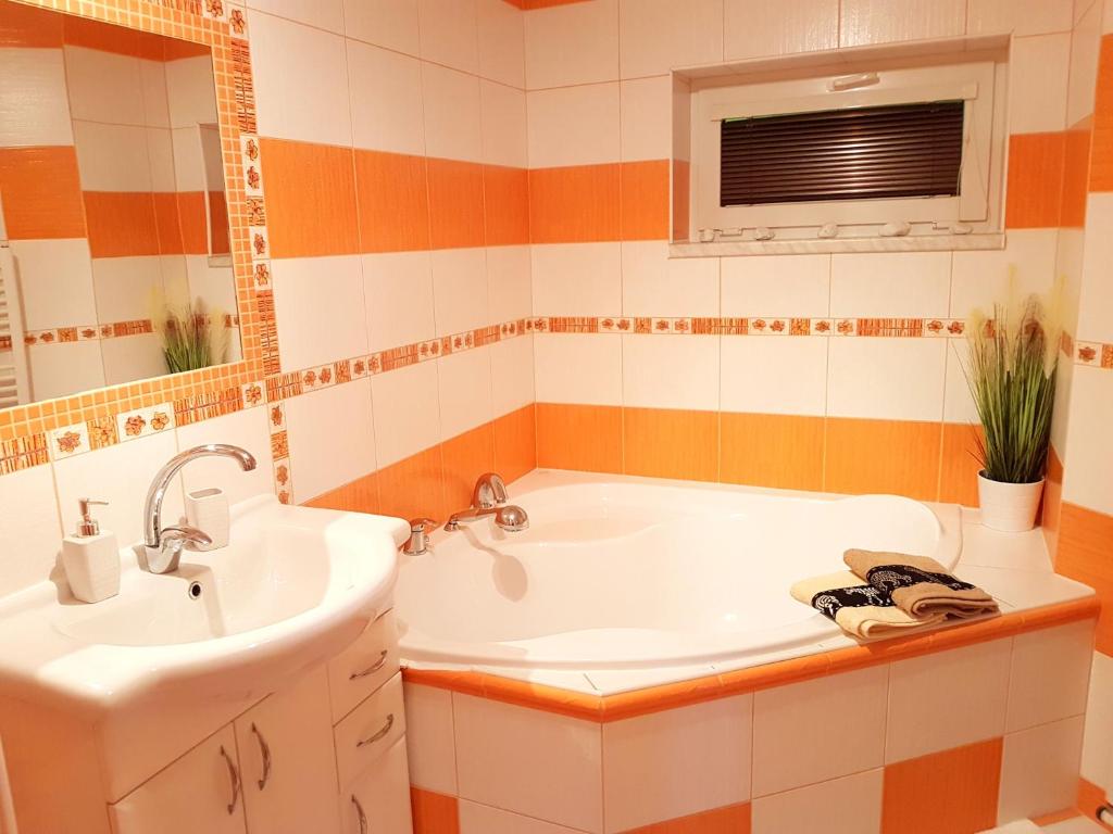 Koupelna v ubytování Apartmány LIZARD