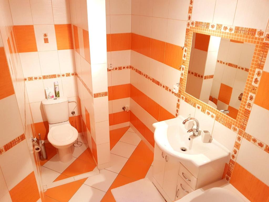 Koupelna v ubytování Apartmány LIZARD