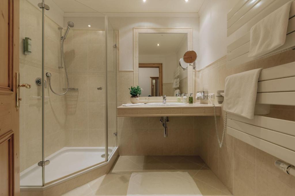 Koupelna v ubytování Hotel Hirschen