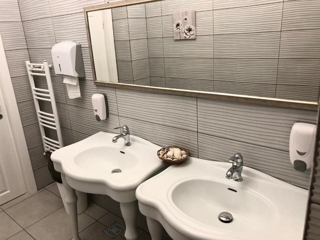 Koupelna v ubytování Hotel Tadora