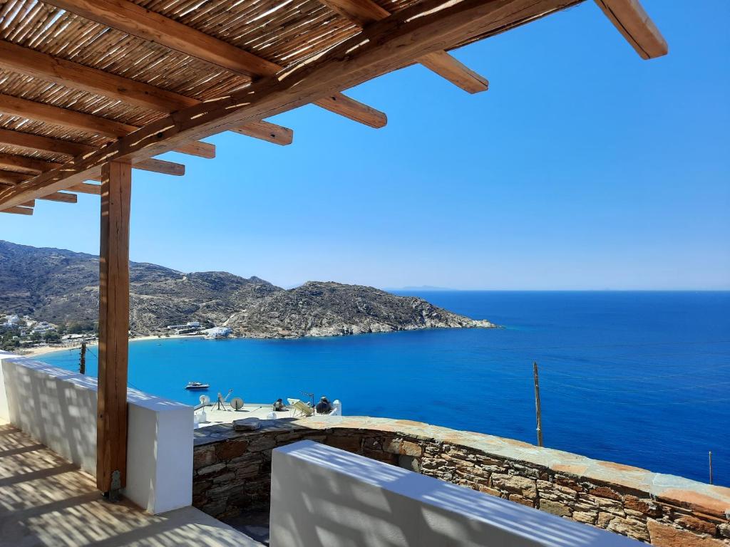 a view of the ocean from a house at Almyriki in Mylopotas