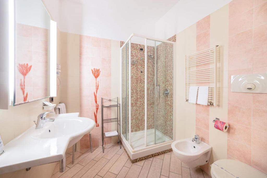 Koupelna v ubytování Hotel Il Gabbiano