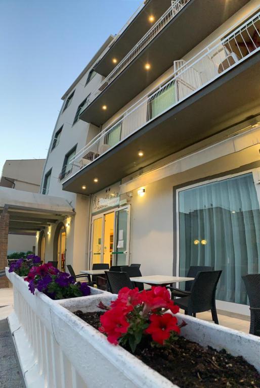 Balkón nebo terasa v ubytování Hotel Laika