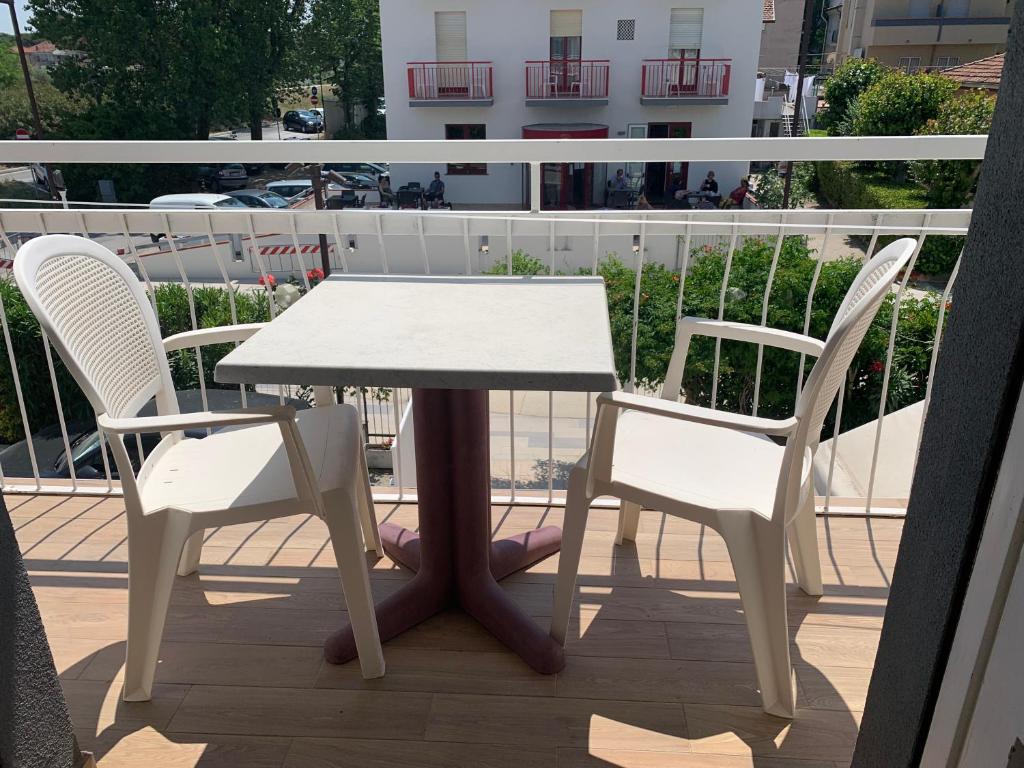 Balkón nebo terasa v ubytování Hotel Laika