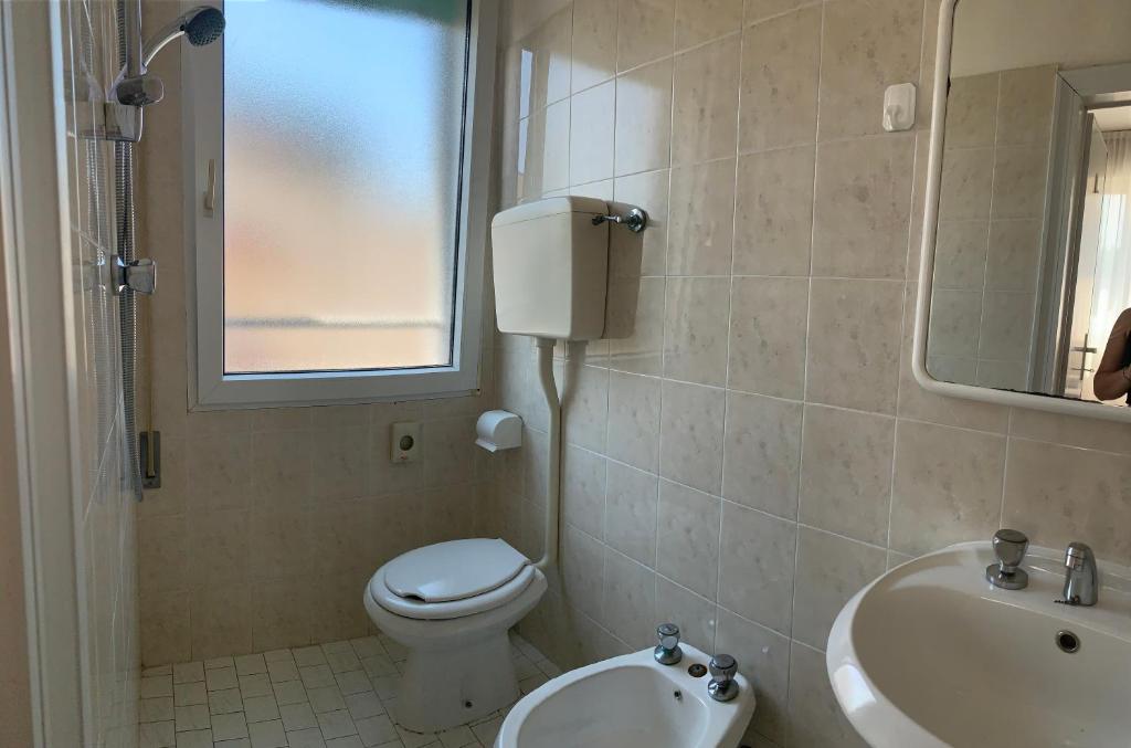 Koupelna v ubytování Hotel Laika